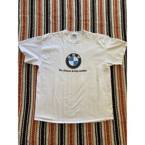 Vintage BMW White The Ultimate Driving Machine Cotton T-shirt Adult Size XL